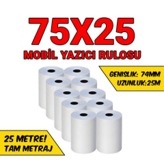 75x25 Termal Mobil Yazıcı Rulosu